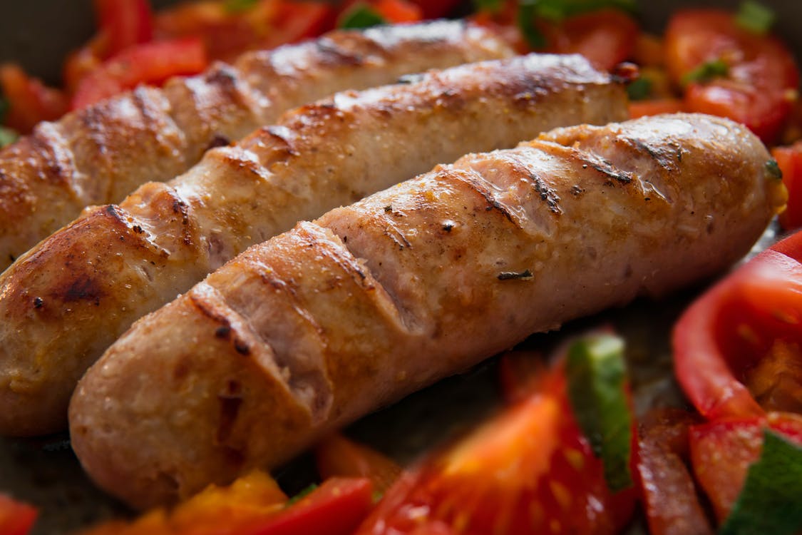 Gratis Sosis Dimasak Foto Stok